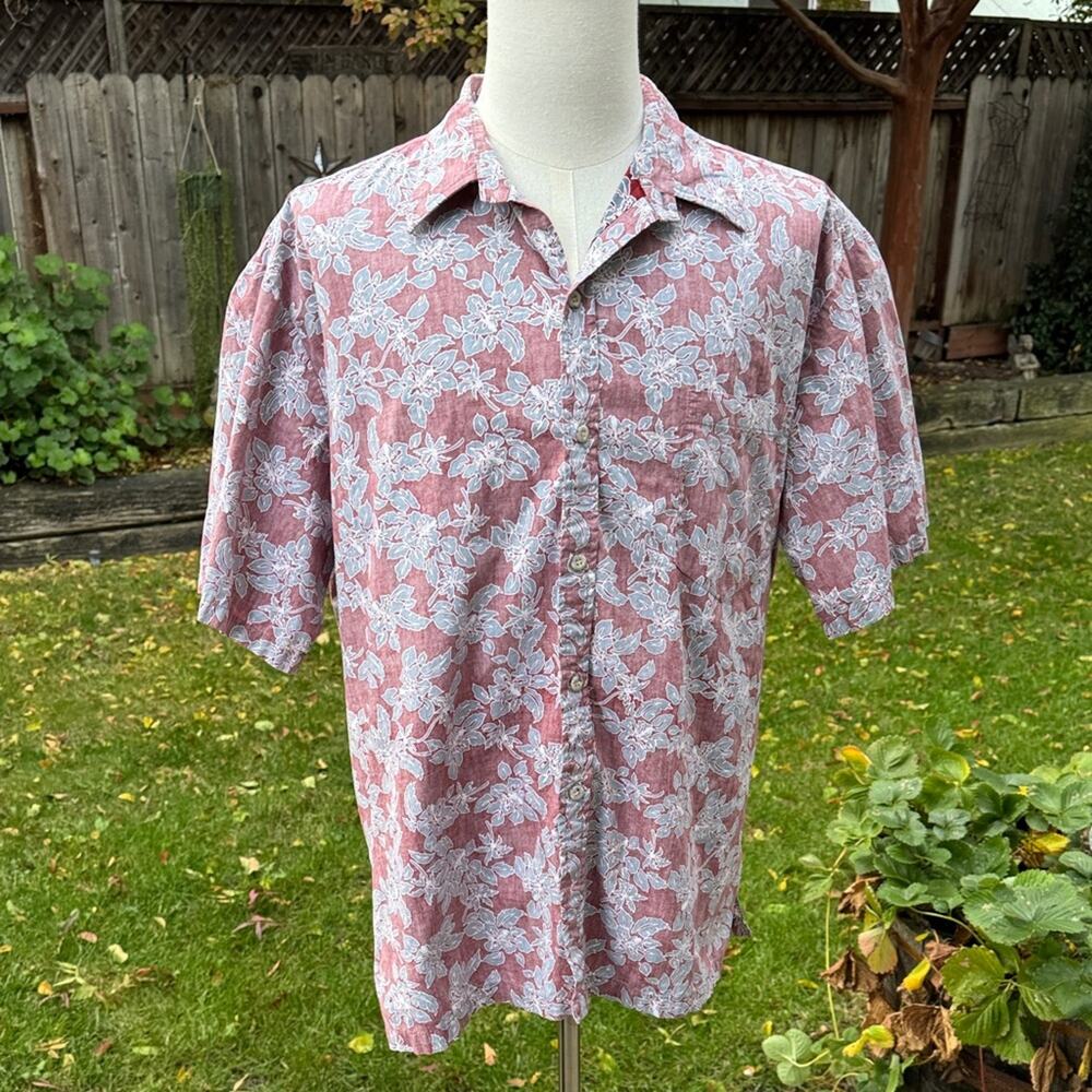 Vtg Cooke Street Honolulu Hawaiian Shirt Reverse Print Hawaii USA Men's 2XL